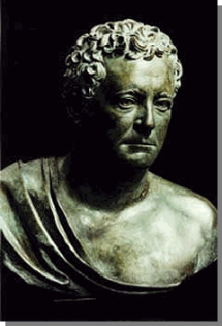 bronze roman bust