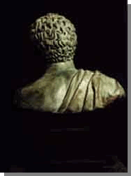 roman bust bronze back